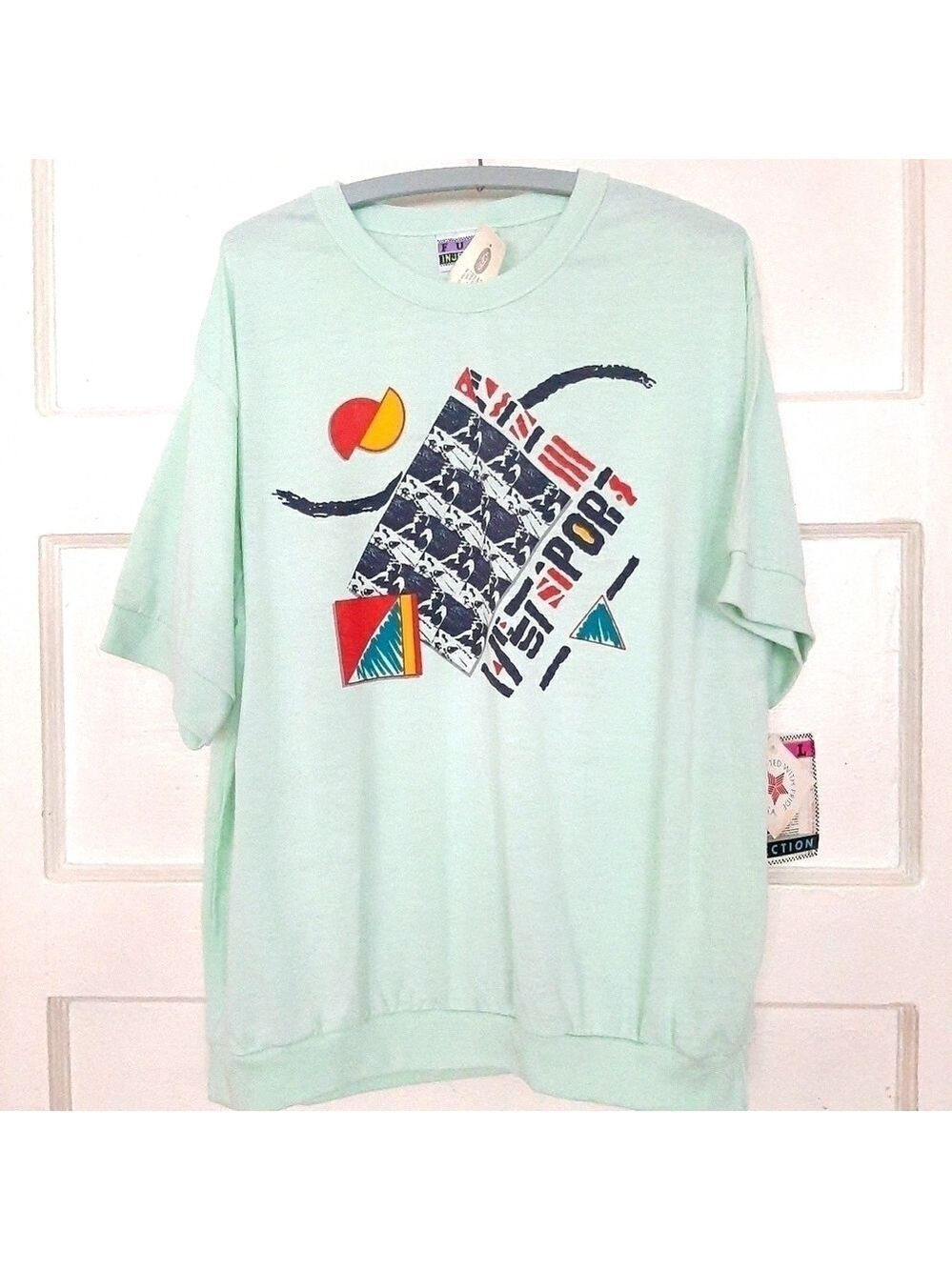 Unisex Vintage 80s Fuel Injection Graphic Print Top T Shirt New Old Stock Tee